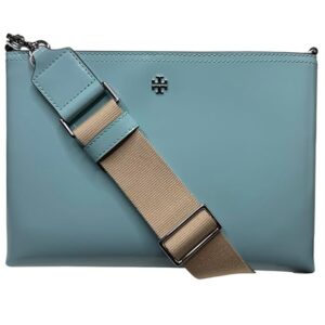 Tory Burch Women's 168307 Blake Swingpack Pebbled Leather Crossbody Shoulder Bag (Angel Blue)