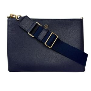 Tory Burch Women's 176874 Blake Swingpack Pebbled Leather Crossbody Shoulder Bag (Tory Navy)