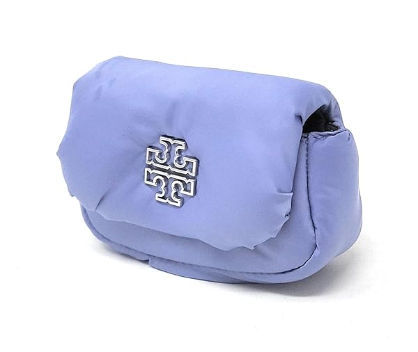 Tory Burch Women's Britten Nylon Puffy Card Case (Pale Iris)