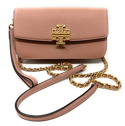 Tory Burch Women's Britten Pebble Chain Wallet W. Wristlet (Light Meadowsweet) - Image 5