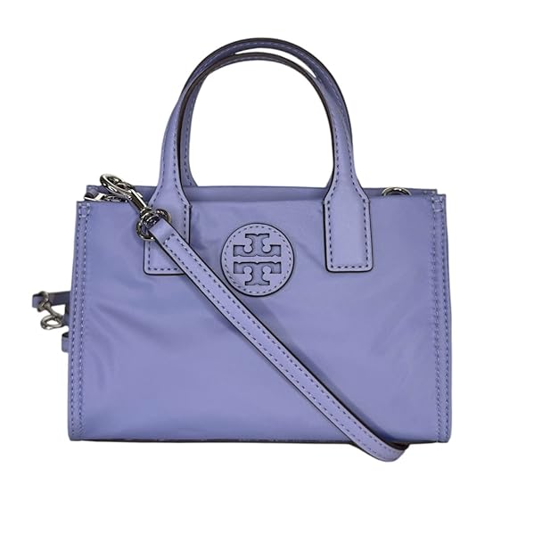 Tory Burch Women's Ella Nylon Shine Mini Tote (Pale Iris)