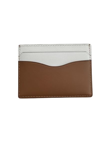 Tory Burch Women's Emerson Soft Colorblock Slim Card Case (Optic White/Moose) - Image 3