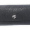 Tory Burch Women's Emerson Wallet on a Chain (Crossgrain Leather, Black)