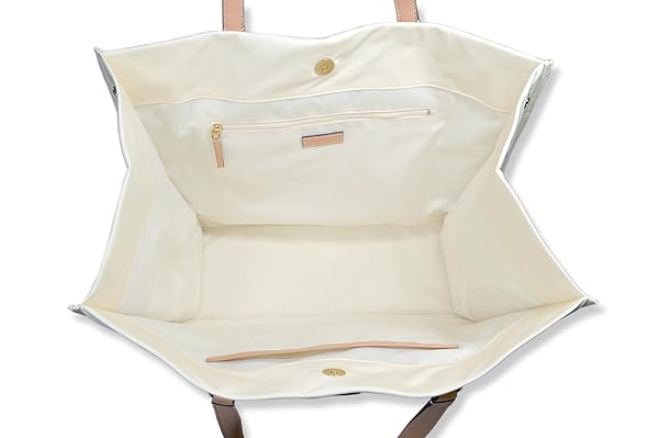Tory Burch Womens Floral Easter Printed Nylon Tote Bag with Gold-Tone Hardware, Large, Meadow - Image 5