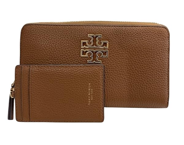 Tory Burch Women's Leather Britten Zip Continental Wallet (Moose) - Image 3