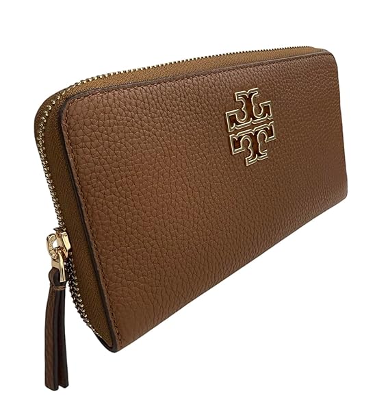 Tory Burch Women's Leather Britten Zip Continental Wallet (Moose) - Image 4