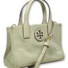 Tory Burch Womens Mini Nylon Tote Bag with Gold-Tone Hardware and Shoulder Strap, (Olive Sprig Green)