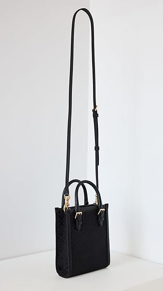 Tory Burch Women's Mini T Monogram Tote, Black, One Size - Image 4