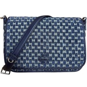 Tory Burch Women's Thea Denim Flap Crossbody Shoulder Bag (Denim/Tory Navy)