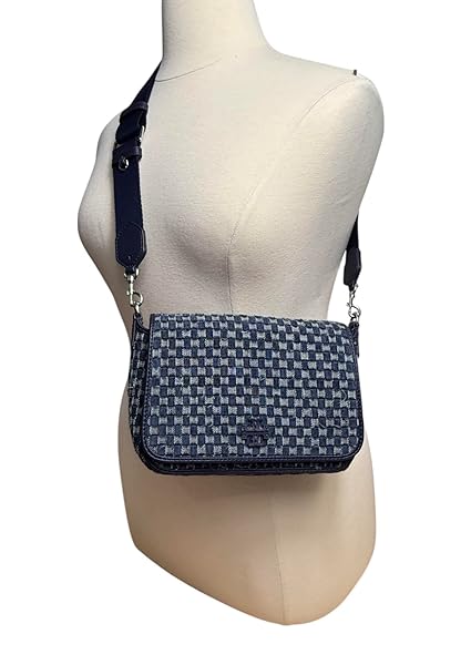 Tory Burch Women's Thea Denim Flap Crossbody Shoulder Bag (Denim/Tory Navy) - Image 5