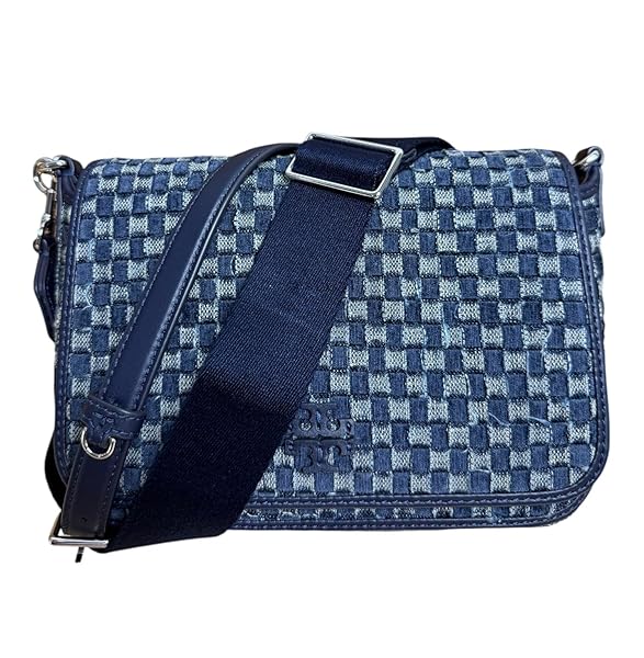 Tory Burch Women's Thea Denim Flap Crossbody Shoulder Bag (Denim/Tory Navy) - Image 6