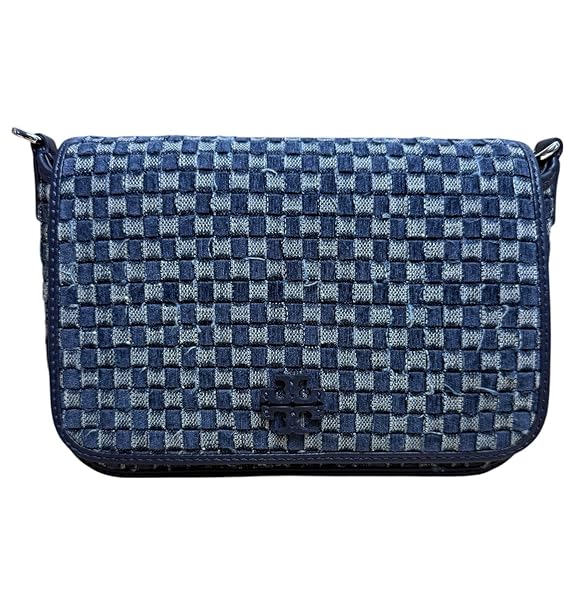 Tory Burch Women's Thea Denim Flap Crossbody Shoulder Bag (Denim/Tory Navy) - Image 10