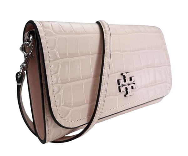 Tory Burch Women's Thea Embossed Flat Wallet Crossbody Bag With Flat Wallet (Clay Pink) - Image 3