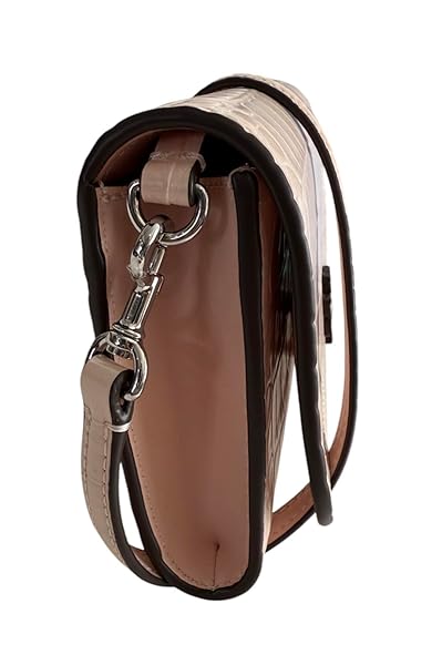 Tory Burch Women's Thea Embossed Flat Wallet Crossbody Bag With Flat Wallet (Clay Pink) - Image 7