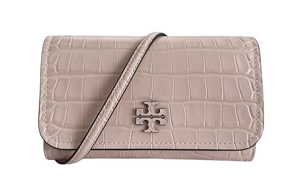 Tory Burch Women's Thea Embossed Flat Wallet Crossbody Bag With Flat Wallet (Clay Pink) - Image 8