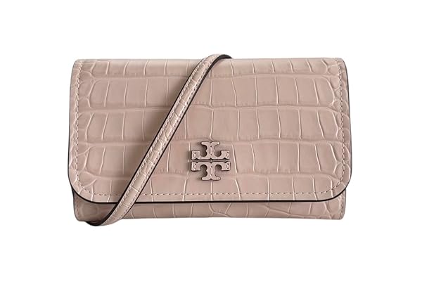 Tory Burch Women's Thea Embossed Flat Wallet Crossbody Bag With Flat Wallet (Clay Pink)