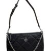 Tory Burch Women’s Willa Quilted Nylon Zip Shoulder Bag (Black)