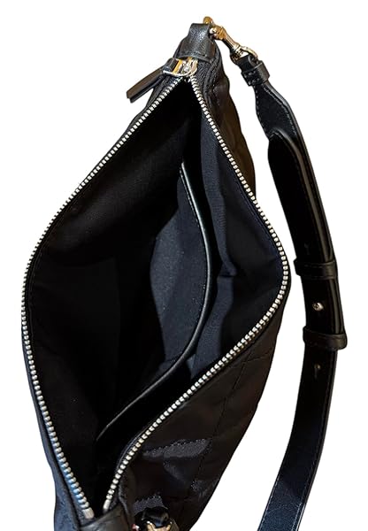 Tory Burch Women’s Willa Quilted Nylon Zip Shoulder Bag (Black) - Image 4