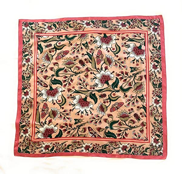 Beyond Joy 100% Twill Silk 12mm, 90 X 90 cm,35" Square Luxury Scarf w Rolled Hem - Image 3