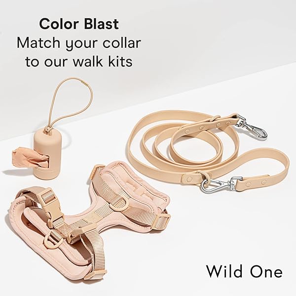 Wild One Dog Collar, The Original Easy-Clean, All Weather Flex-Poly Strap with Metal, Durable, Dirt and Odor Resistant, Size L, Tan - Image 6