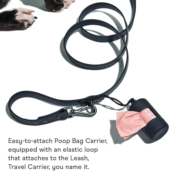 Wild One Dog Poop Bag Holder and Dispenser with Leash Attachment, Leak Proof, Easy Twist Top for Refills, Includes 1 Roll Poop Bags, Orchid - Image 4