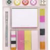 kate spade new york Cute Office and School Supplies Set, Desk Organizer Includes Ruler, Pen, Pencil sharpener, Eraser, 3 Sticky Note Flags, Notepad, and Magnets, Actually I Can
