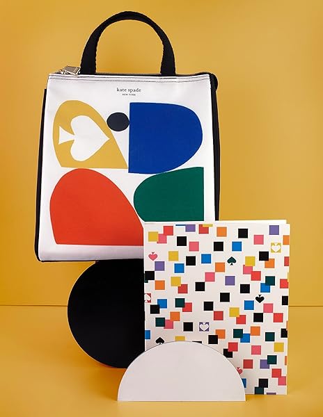 kate spade new york Small Concealed Spiral Notebook, 8.25" x 6.75" Journal Notebook with 112 Lined Pages, Scattered Checks - Image 5